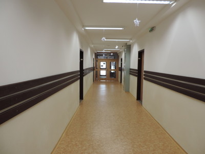 Couloir dans la résidence universitaire