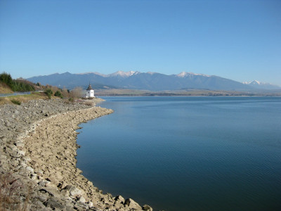 Liptovská Mara, a large lake next to Liptovský Mikuláš
